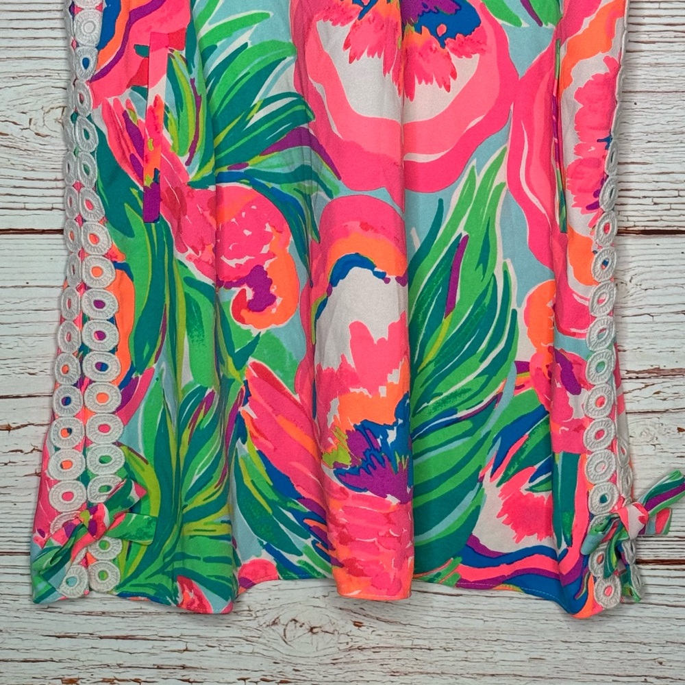 Lilly Pulitzer Stella Shift Dress in Serene Blue Paradise Bound Sz 6 - Picture 8 of 16